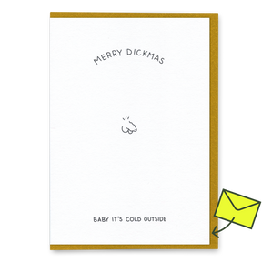 Dicks Don't Lie Grußkarte "Baby it's cold outside" | Weihnachtskarte | Dicks Don't Lie