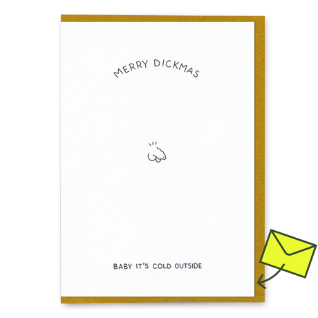 Dicks Don't Lie Grußkarte "Baby it's cold outside" | Weihnachtskarte | Dicks Don't Lie
