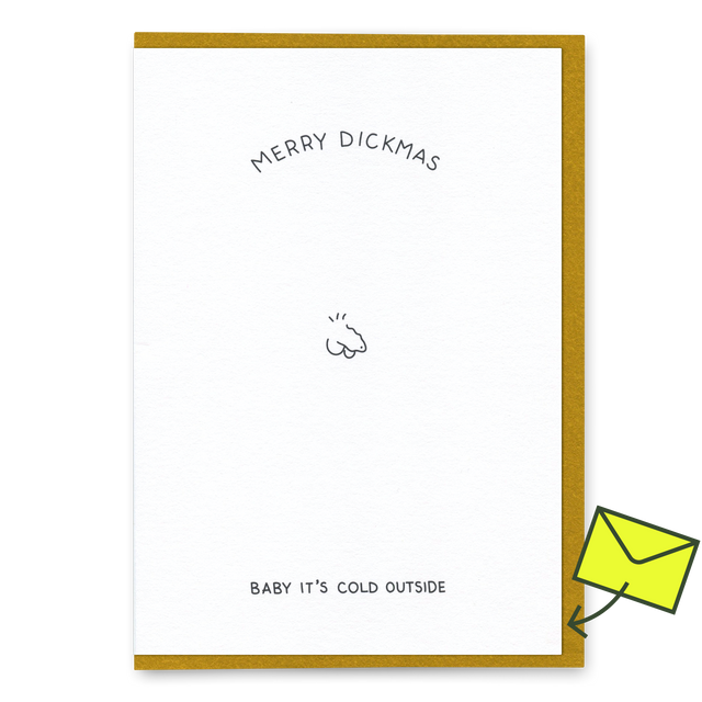 Dicks Don't Lie Grußkarte "Baby it's cold outside" | Weihnachtskarte | Dicks Don't Lie