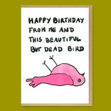 Superjuju Grußkarte “Happy Birthday Dead Bird” | Makaber & unvergesslich | Superjuju