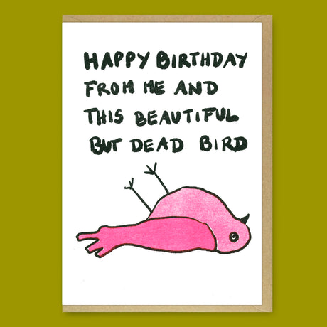 Superjuju Grußkarte “Happy Birthday Dead Bird” | Makaber & unvergesslich | Superjuju