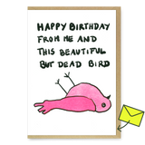 Superjuju Grußkarte “Happy Birthday Dead Bird” | Makaber & unvergesslich | Superjuju