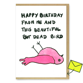 Superjuju Grußkarte “Happy Birthday Dead Bird” | Makaber & unvergesslich | Superjuju