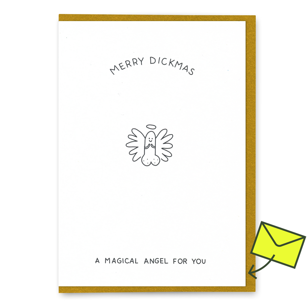 Dicks Don’t Lie Grußkarte “Magical Angel” | Freche Weihnachtskarte | Dicks Don’t Lie