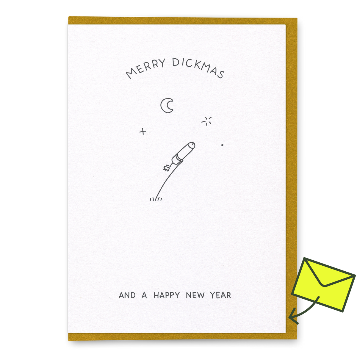 Dicks Don’t Lie Grußkarte “And a Happy New Year” | Guten Rutsch mit Augenzwinkern | Dicks Don’t Lie