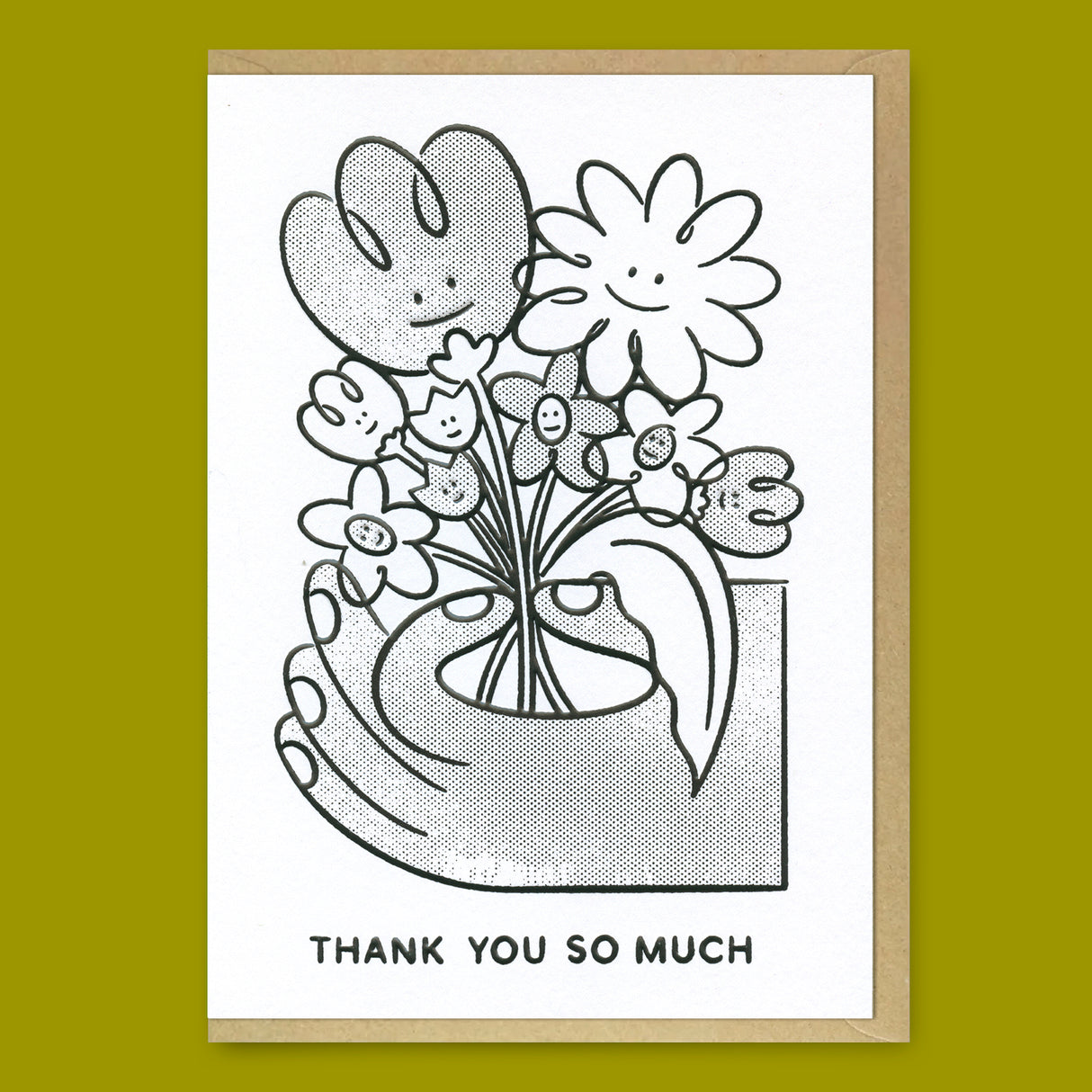 Studio Boketto Grußkarte “Flowers” | Blumiger Gruß zum Dankesagen | Studio Boketto