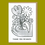 Studio Boketto Grußkarte “Flowers” | Blumiger Gruß zum Dankesagen | Studio Boketto