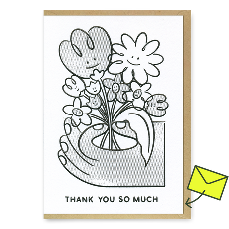 Studio Boketto Grußkarte “Flowers” | Blumiger Gruß zum Dankesagen | Studio Boketto