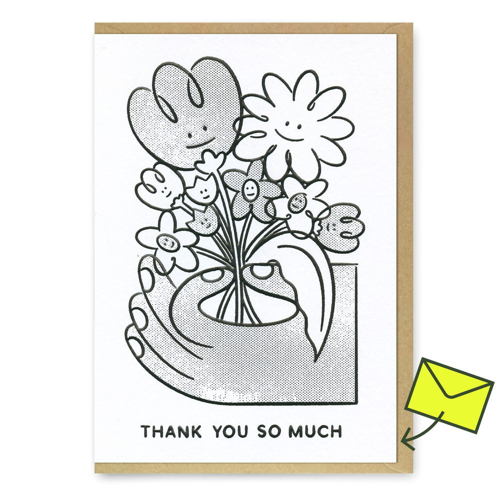 Studio Boketto Grußkarte “Flowers” | Blumiger Gruß zum Dankesagen | Studio Boketto