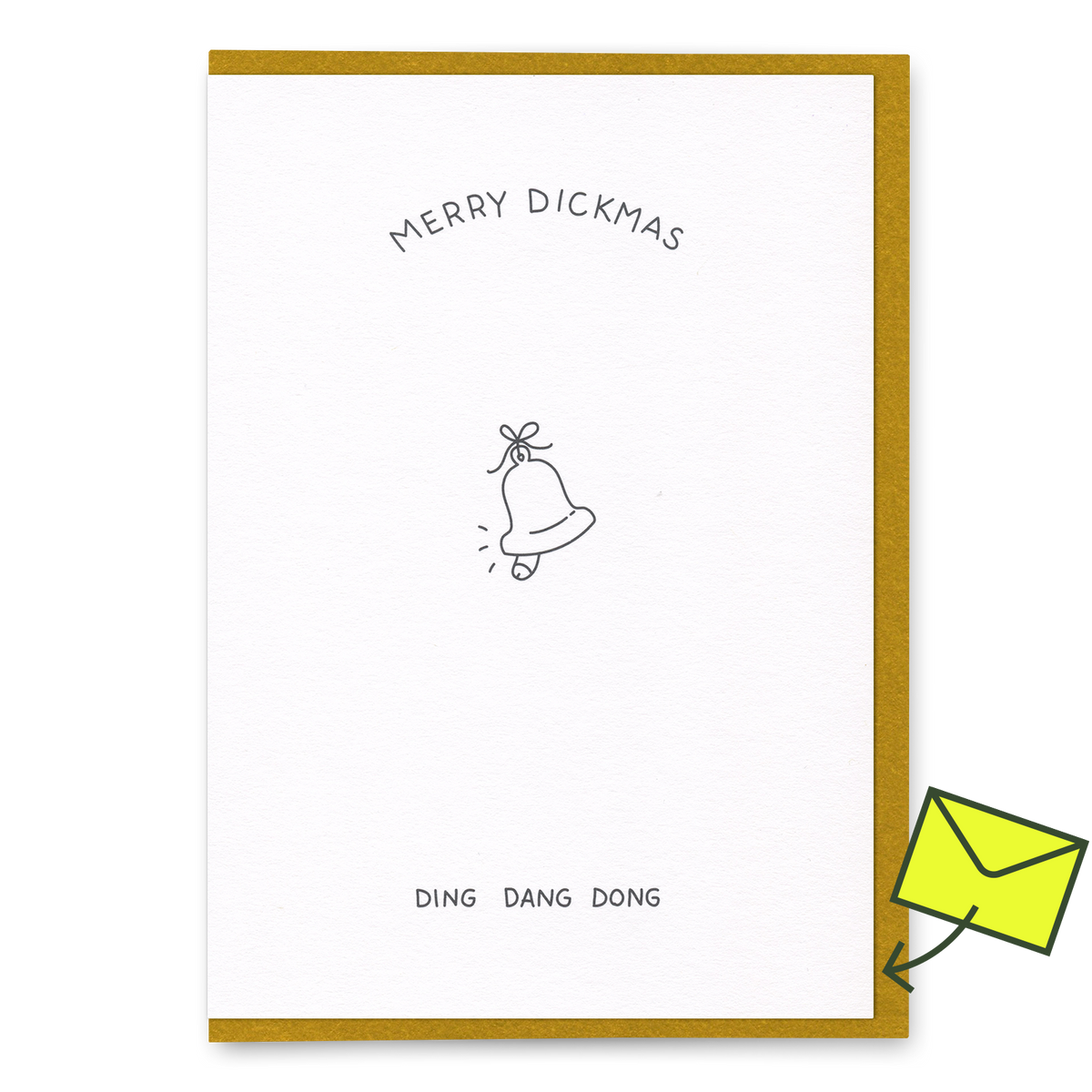 Dicks Don’t Lie Grußkarte “Ding Dang Dong” | Schrill & festlich zu Weihnachten | Dicks Don’t Lie