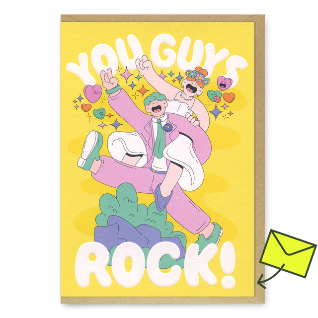 Studio Boketto Grußkarte “You Guys Rock” | Für richtig starke Geburtstagshelden | Studio Boketto