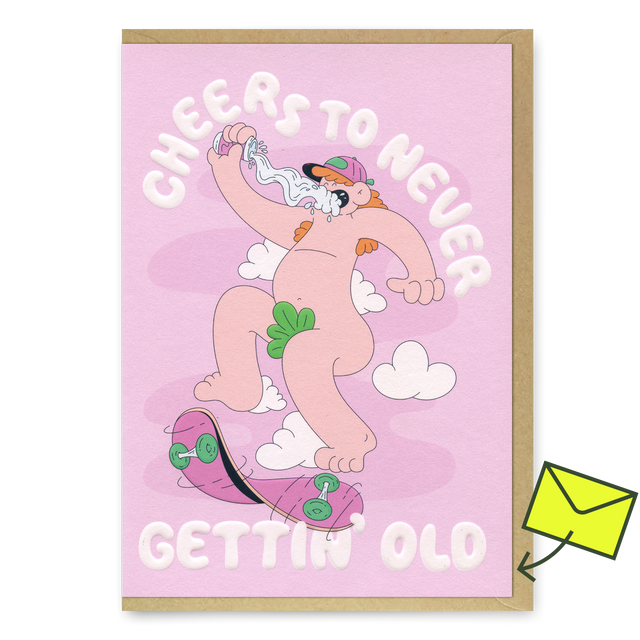 Studio Boketto Grußkarte “Gettin Old” | Witziger Spruch zum Geburtstag | Studio Boketto