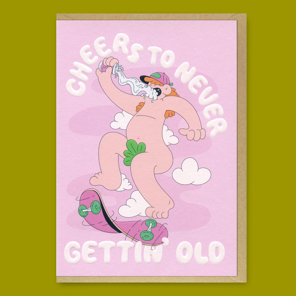Studio Boketto Grußkarte “Gettin Old” | Witziger Spruch zum Geburtstag | Studio Boketto