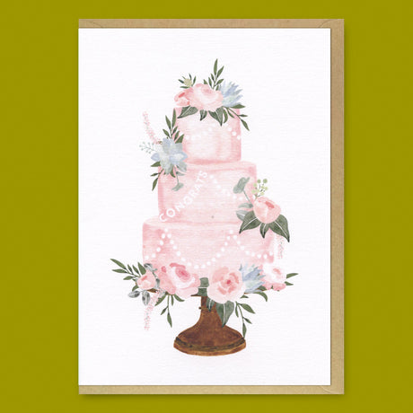 ALL THE WAYS TO SAY Grußkarte “Congrats Wedding Cake” | Stilvolle Glückwünsche zur Hochzeit | ALL THE WAYS TO SAY