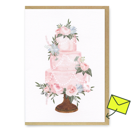ALL THE WAYS TO SAY Grußkarte “Congrats Wedding Cake” | Stilvolle Glückwünsche zur Hochzeit | ALL THE WAYS TO SAY