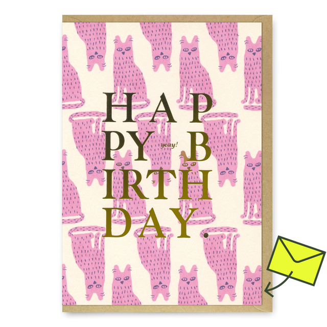 ALL THE WAYS TO SAY Grußkarte “Happy Birthday Stinky Cat” | Frech & flauschig zum Geburtstag | ALL THE WAYS TO SAY