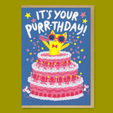 Ohh Deer Grußkarte “It’s your Purrthday” | Miauiger Geburtstagsgruß | Ohh Deer