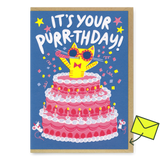 Ohh Deer Grußkarte “It’s your Purrthday” | Miauiger Geburtstagsgruß | Ohh Deer