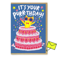 Ohh Deer Grußkarte “It’s your Purrthday” | Miauiger Geburtstagsgruß | Ohh Deer