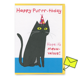 Ohh Deer Grußkarte “Hope it’s Meow-valous” | Katzenkarte zum Geburtstag | Ohh Deer