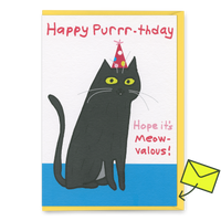 Ohh Deer Grußkarte “Hope it’s Meow-valous” | Katzenkarte zum Geburtstag | Ohh Deer