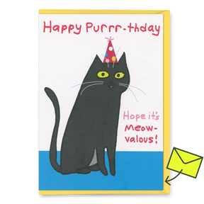Ohh Deer Grußkarte “Hope it’s Meow-valous” | Katzenkarte zum Geburtstag | Ohh Deer