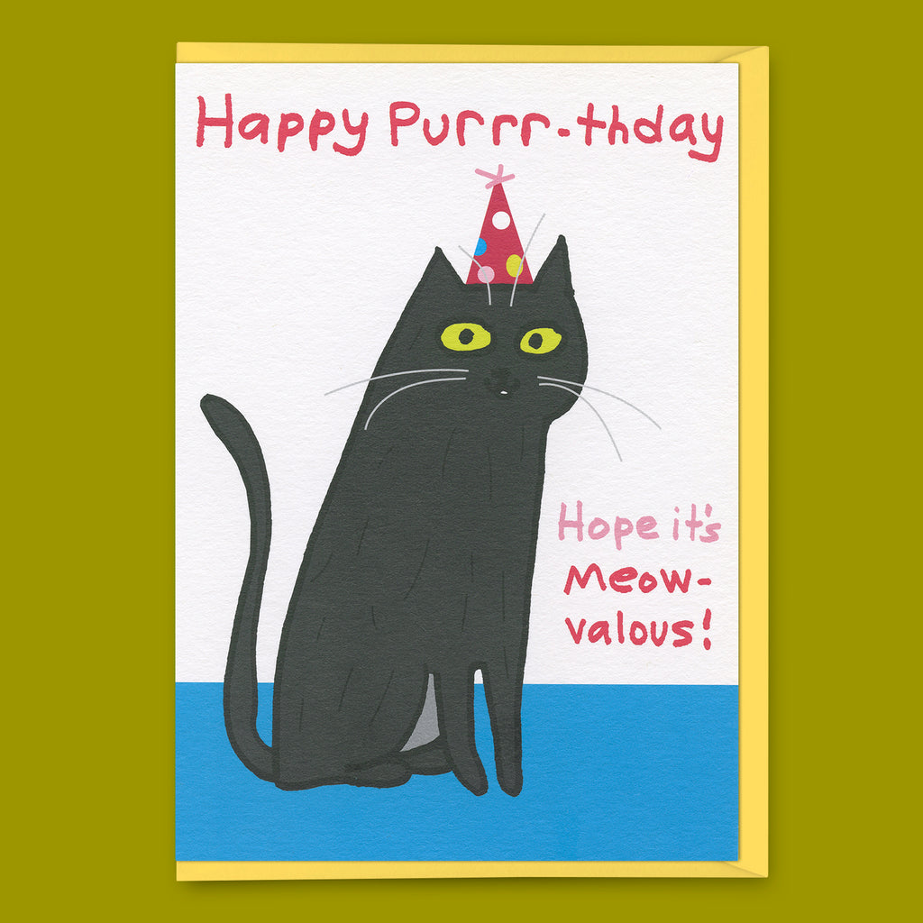 Ohh Deer Grußkarte “Hope it’s Meow-valous” | Katzenkarte zum Geburtstag | Ohh Deer