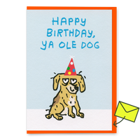 Ohh Deer Grußkarte “Happy Birthday Ya Ole Dog” | Humorvoll & herzlich | Ohh Deer