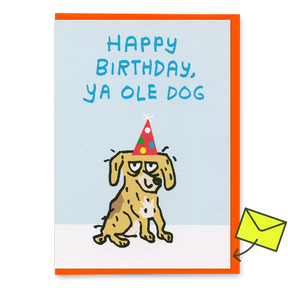 Ohh Deer Grußkarte “Happy Birthday Ya Ole Dog” | Humorvoll & herzlich | Ohh Deer