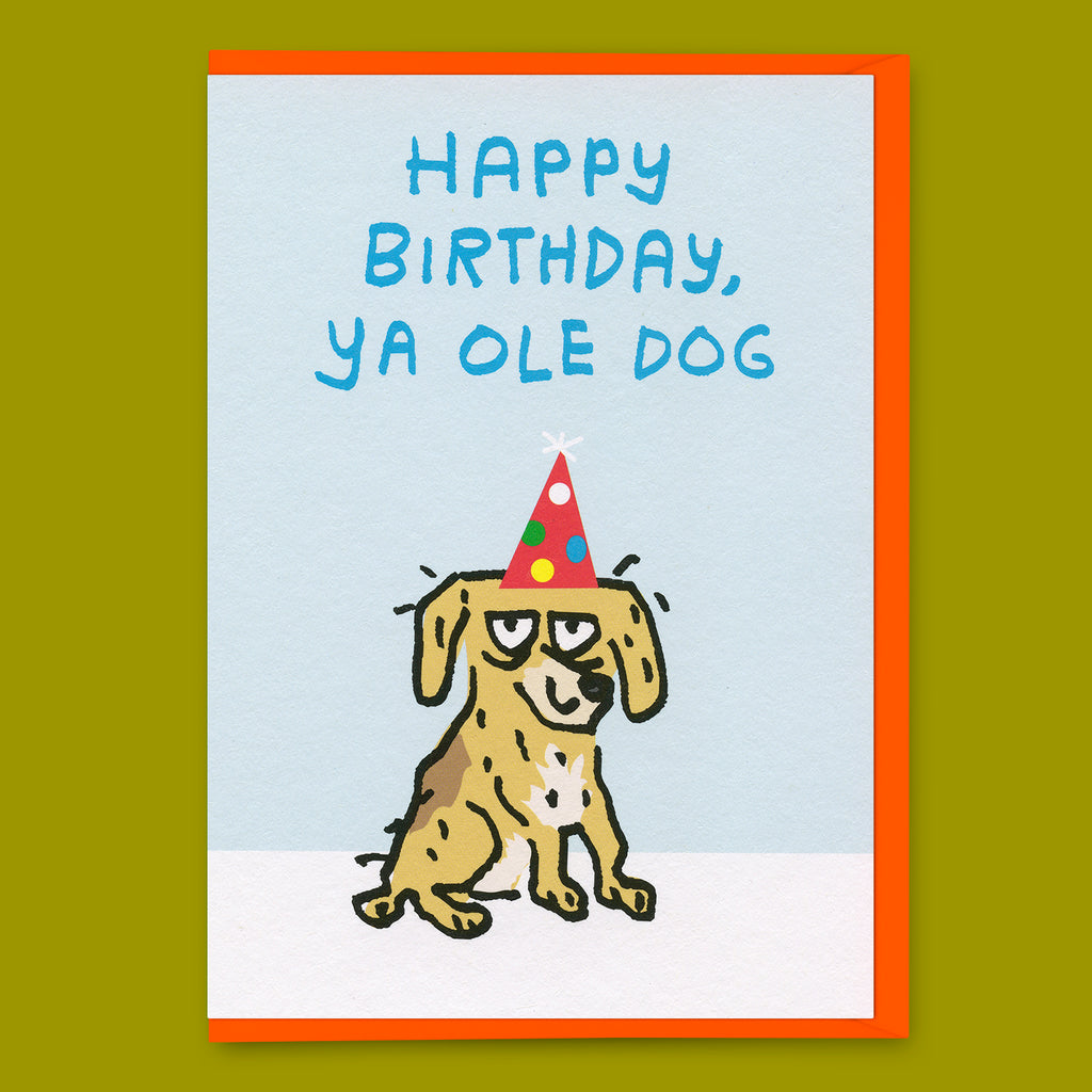 Ohh Deer Grußkarte “Happy Birthday Ya Ole Dog” | Humorvoll & herzlich | Ohh Deer