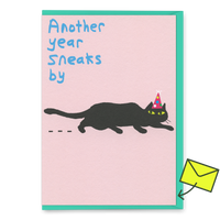 Ohh Deer Grußkarte “Another Year Sneaks By” | Witzige Geburtstagskarte | Ohh Deer