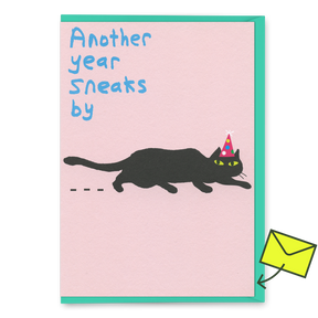 Ohh Deer Grußkarte “Another Year Sneaks By” | Witzige Geburtstagskarte | Ohh Deer