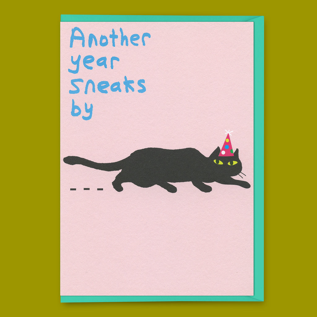 Ohh Deer Grußkarte “Another Year Sneaks By” | Witzige Geburtstagskarte | Ohh Deer