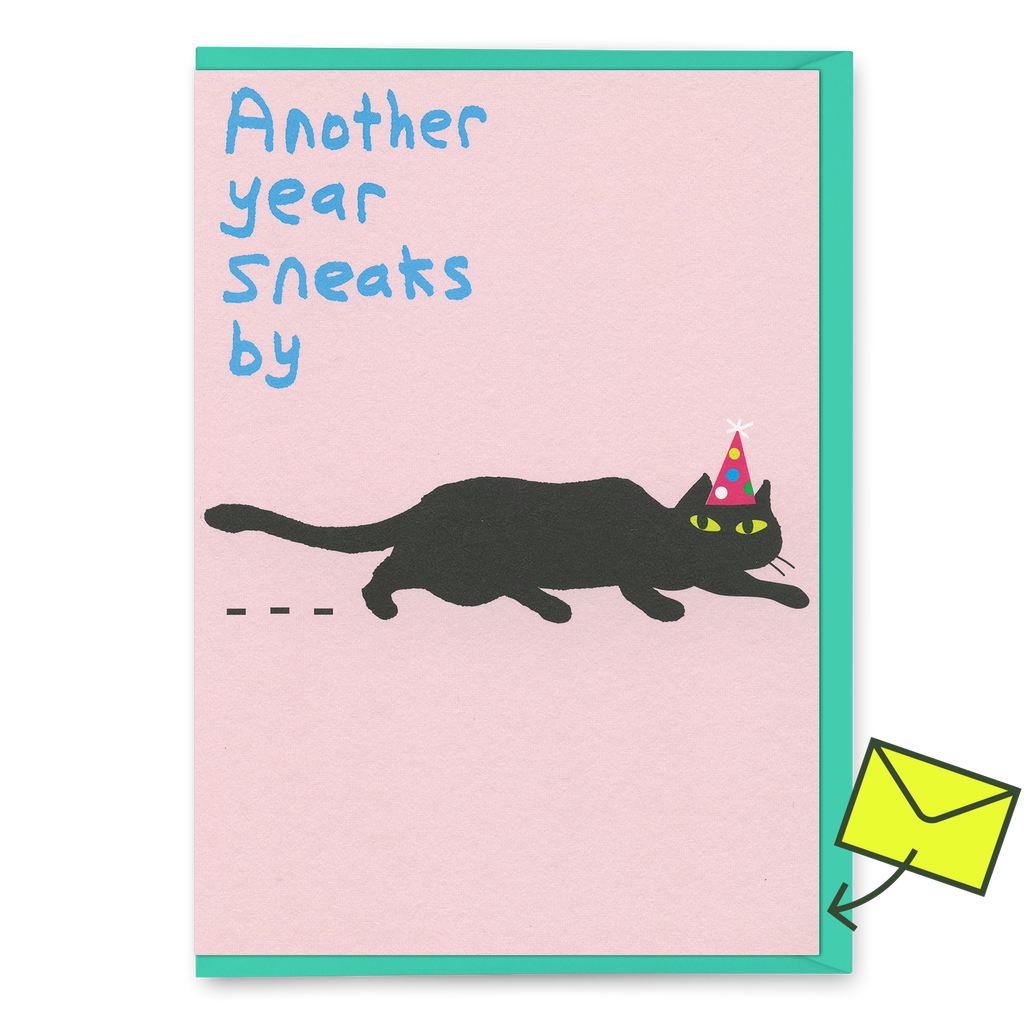 Ohh Deer Grußkarte “Another Year Sneaks By” | Witzige Geburtstagskarte | Ohh Deer