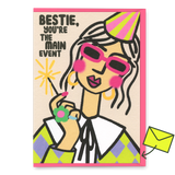 Studio Boketto Grußkarte “Bestie” | Für deine allerbeste Geburtstagsfreundin | Studio Boketto