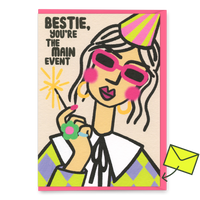 Studio Boketto Grußkarte “Bestie” | Für deine allerbeste Geburtstagsfreundin | Studio Boketto