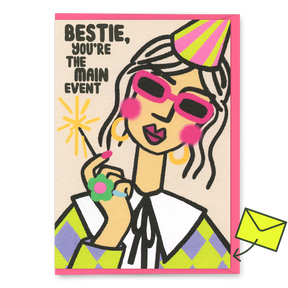 Studio Boketto Grußkarte “Bestie” | Für deine allerbeste Geburtstagsfreundin | Studio Boketto