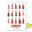 Deli Cards Grußkarte "Cheers to you (Bottles)" | Coole Klappkarte für jeden Anlass