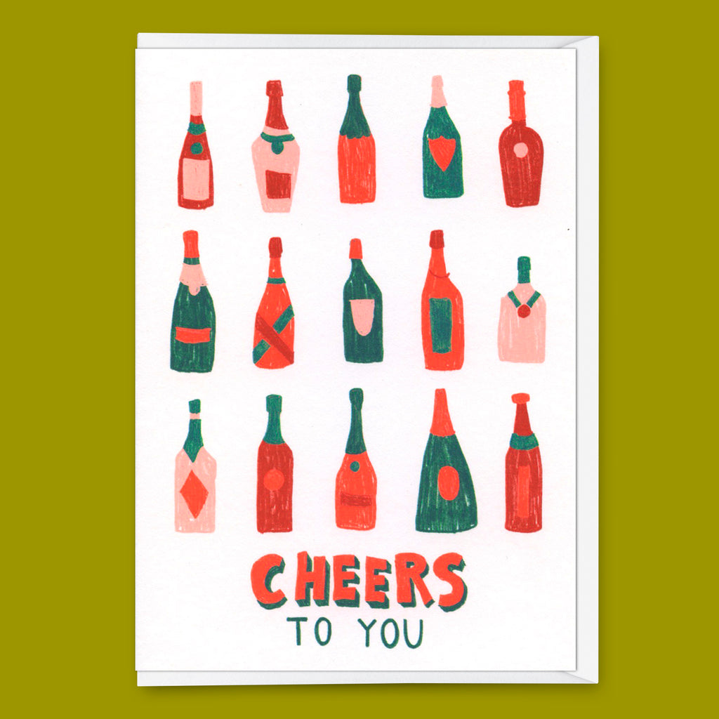 Deli Cards Grußkarte "Cheers to you (Bottles)" | Coole Klappkarte für jeden Anlass