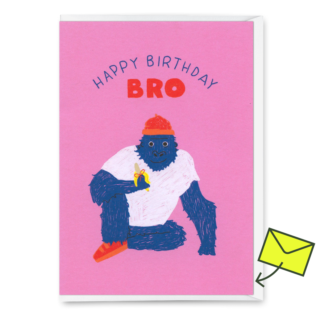 Deli Cards Grußkarte "Happy Birthday, Bro" | Coole Klappkarte zum Geburtstag