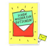Deli Cards Grußkarte "Schon wieder ein Gutschein" | Lustige Gutschein-Karte