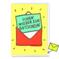 Deli Cards Grußkarte "Schon wieder ein Gutschein" | Lustige Gutschein-Karte