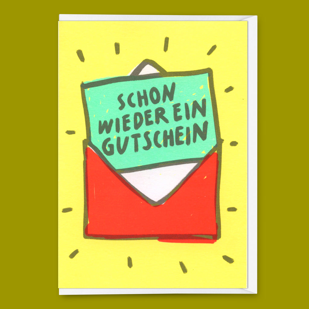 Deli Cards Grußkarte "Schon wieder ein Gutschein" | Lustige Gutschein-Karte