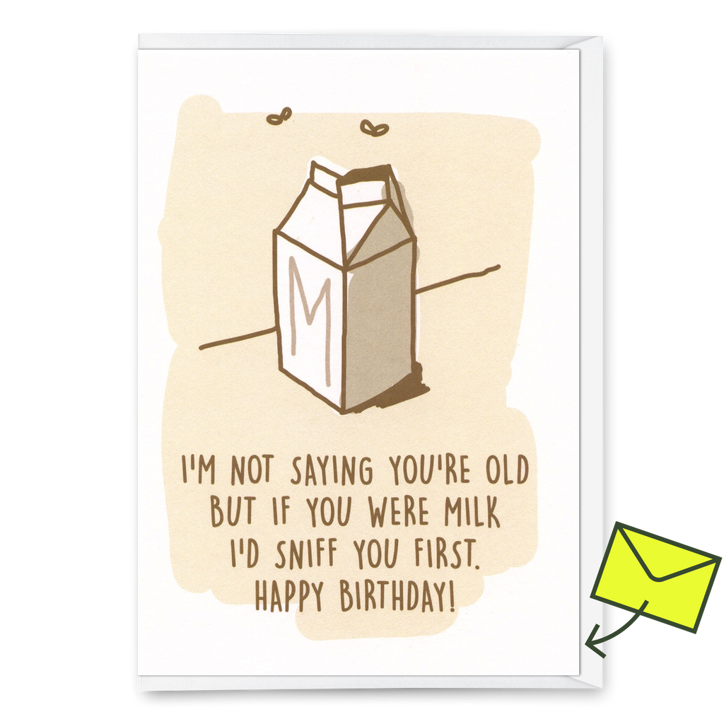 Deli Cards Grußkarte "If you were milk" | Lustige Klappkarte mit Spruch zum Geburtstag