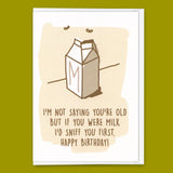 Deli Cards Grußkarte "If you were milk" | Lustige Klappkarte mit Spruch zum Geburtstag