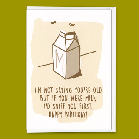 Deli Cards Grußkarte "If you were milk" | Lustige Klappkarte mit Spruch zum Geburtstag