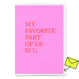 Deli Cards Grußkarte "My favorite part" | Schöne Klappkarte mit Spruch für Verliebte