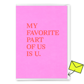 Deli Cards Grußkarte "My favorite part" | Schöne Klappkarte mit Spruch für Verliebte