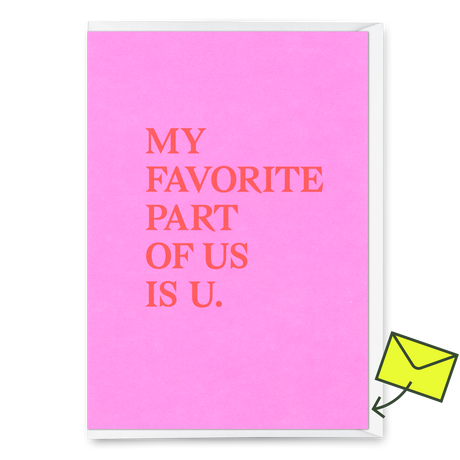 Deli Cards Grußkarte "My favorite part" | Schöne Klappkarte mit Spruch für Verliebte