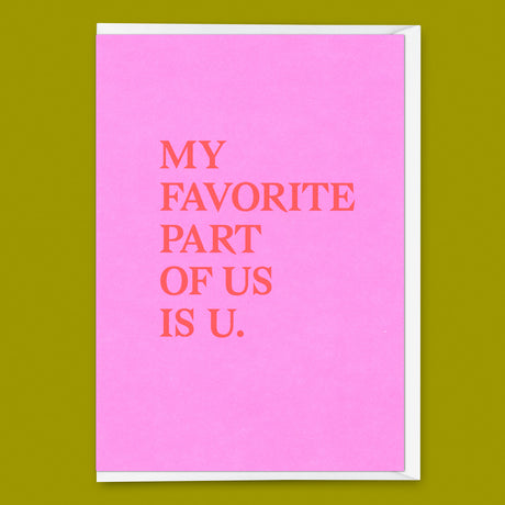 Deli Cards Grußkarte "My favorite part" | Schöne Klappkarte mit Spruch für Verliebte